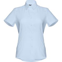 THC LONDON WOMEN. Oxford-Hemd mit kurzen Ärmeln für Frauen (hellblau) (Art.-Nr. CA229007)
