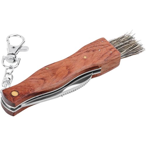 GUNTER. Taschenmesser aus Edelstahl und Holz (Art.-Nr. CA236577) - Pilzmesser aus Edelstahl und Holz mit...