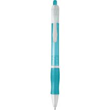 SLIM. Kugelschreiber mit Gummigriff (hellblau) (Art.-Nr. CA240607)