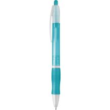 SLIM. Rutschfester Kugelschreiber mit Clip (hellblau) (Art.-Nr. CA240607)