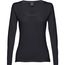THC BUCHAREST WOMEN. Langärmeliges tailliertes T-Shirt für Frauen aus Baumwolle (Schwarz) (Art.-Nr. CA241333)
