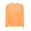 THC COLOMBO. Sweatshirt (unisex) aus italienischem Frottee ohne Knopfleiste (Korallenorange) (Art.-Nr. CA247175)
