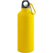 COLLINA. Aluminiumflasche mit Karabiner 540 ml (gelb) (Art.-Nr. CA247296)