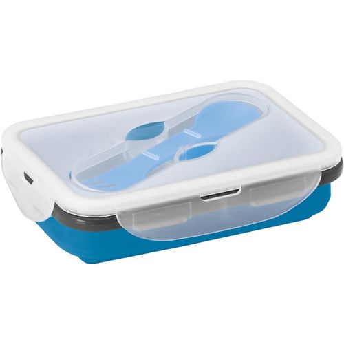 SAFFRON. Lunchbox. Faltbare hermetische Frischhaltebox aus Silikon und PP 640 mL (Art.-Nr. CA250141) - Faltbare hermetische Frischhaltebox aus...