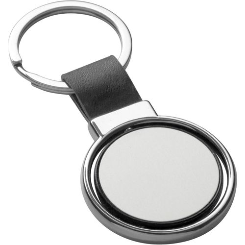 ALBRIGHT. Schlüsselanhänger aus Metall und PU (Art.-Nr. CA253338) - Schlüsselanhänger aus Metall und P...