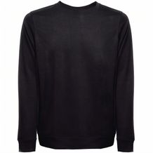 THC COLOMBO. Sweatshirt (unisex) aus italienischem Frottee ohne Knopfleiste (Schwarz) (Art.-Nr. CA254685)