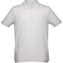 THC ADAM. Kurzarm-Poloshirt aus Baumwolle für Herren (Weiss melliert) (Art.-Nr. CA263884)