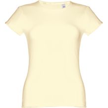 THC SOFIA. Tailliertes Damen-T-Shirt (Pastellgelb) (Art.-Nr. CA267962)