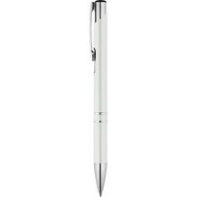 BETA BK. Aluminium-Kugelschreiber mit Clip (weiß) (Art.-Nr. CA271164)
