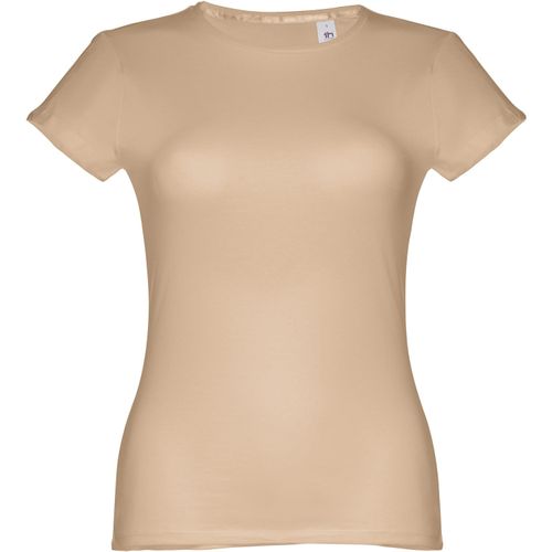 THC SOFIA. Tailliertes Damen-T-Shirt (Art.-Nr. CA276863) - Damen T-Shirt aus 100% Strickjersey und...