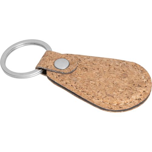 MILLAU. Schlüsselanhänger aus Kork (Art.-Nr. CA278104) - Schlüsselanhänger aus Kork in abgerund...