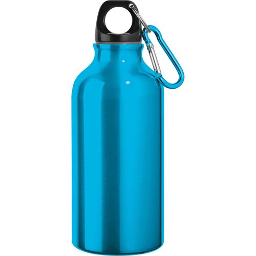 LANDSCAPE. Aluminium-Sportflasche mit Karabiner 400 ml (Art.-Nr. CA287800) - Trinkflasche aus Aluminium (400 mL) mit...