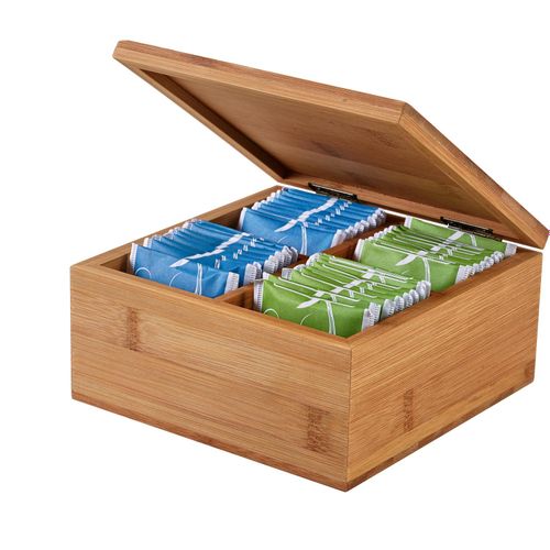 ARNICA. Teebox aus Bambus (Art.-Nr. CA292988) - Teebox aus Bambus mit 4 Fächern un...