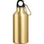 LANDSCAPE. Aluminium-Sportflasche mit Karabiner 400 ml (Satingold) (Art.-Nr. CA301470)