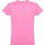 THC LUANDA. Herren-T-Shirt aus Baumwolle im Schlauchformat (hellrosa) (Art.-Nr. CA302193)