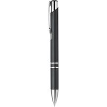 BETA PLASTIC. Kugelschreiber mit Clip aus Metall (Schwarz) (Art.-Nr. CA305361)