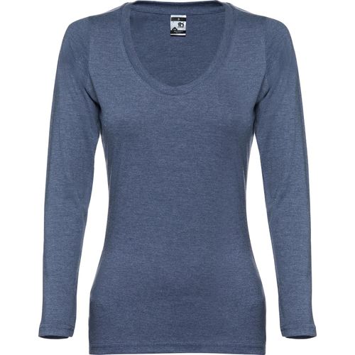 THC BUCHAREST WOMEN. Langärmeliges tailliertes T-Shirt für Frauen aus Baumwolle (Art.-Nr. CA312880) - Damen Langarmshirt aus 100% Strickjersey...