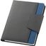 RUSSEL. Notizbuch A5 aus PU und Polyestergewebe mit Magnetverschluss (blau) (Art.-Nr. CA317398)