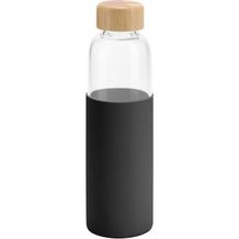 DAKAR. Flasche aus Bambus und Borosilikatglas 600 ml (Schwarz) (Art.-Nr. CA318261)