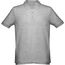 THC ADAM. Kurzarm-Poloshirt aus Baumwolle für Herren (hellgrau melliert) (Art.-Nr. CA318567)