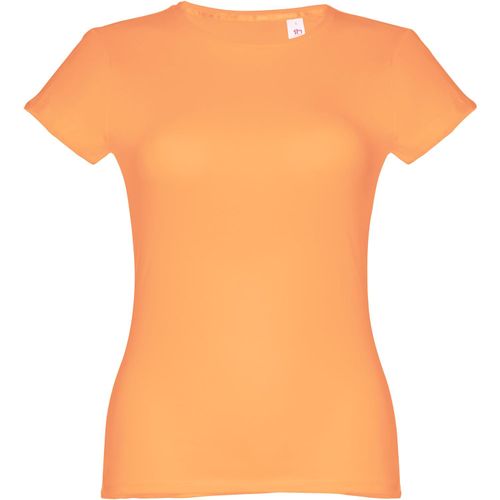 THC SOFIA. Tailliertes Damen-T-Shirt (Art.-Nr. CA328742) - Damen T-Shirt aus 100% Strickjersey und...