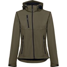 THC ZAGREB WOMEN. Gürtel-Softshell-Jacke für Damen (khaki) (Art.-Nr. CA329830)