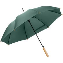 APOLO. PET (100% rPET)-Schirm aus Pongee mit automatischer Öffnung (dunkelgrün) (Art.-Nr. CA331916)