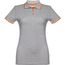 THC ROME WOMEN. "Slim fit" Damen Poloshirt (hellgrau melliert) (Art.-Nr. CA338844)
