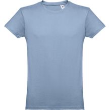 THC LUANDA. Herren-T-Shirt aus Baumwolle im Schlauchformat (Pastellblau) (Art.-Nr. CA345304)