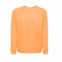 THC COLOMBO. Sweatshirt (unisex) aus italienischem Frottee ohne Knopfleiste (Korallenorange) (Art.-Nr. CA354879)