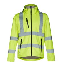 THC ZAGREB WORK. Softshell-Jacke mit hoher Sichtbarkeit (Unisex) (Gelb Hexachrome) (Art.-Nr. CA357628)