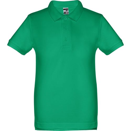 THC ADAM KIDS. Kurzärmeliges Baumwoll-Poloshirt für Kinder (unisex) (Art.-Nr. CA360285) - Kinder Poloshirt aus Piqué Stoff 100...