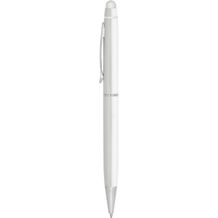 JULIE. Kugelschreiber aus Metall mit Touchpen-Spitze (weiß) (Art.-Nr. CA361767)