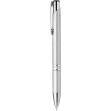 BETA PLASTIC. Kugelschreiber mit Clip aus Metall (Satinsilber) (Art.-Nr. CA366625)