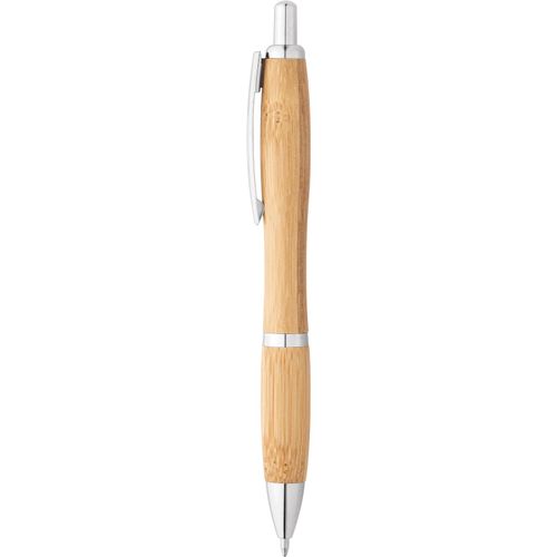 NICOLE. Bambus-Kugelschreiber mit Clip (Art.-Nr. CA368077) - Kugelschreiber aus Bambus mit Clip und...