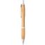 NICOLE. Bambus-Kugelschreiber mit Clip (natur) (Art.-Nr. CA368077)