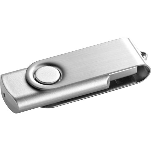 CLAUDIUS 16GB. USB-Stick mit Metallclip 16 GB (Art.-Nr. CA368850) - USB Stick 16 GB mit gummierter Oberfläc...