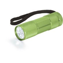 FLASHY. Taschenlampe aus Aluminium mit 9-LEDs (hellgrün) (Art.-Nr. CA371691)