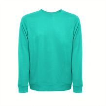 THC COLOMBO. Sweatshirt (unisex) aus italienischem Frottee ohne Knopfleiste (Türkisgrün) (Art.-Nr. CA376829)