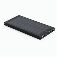 CLERK. 8'000 mAh Powerbank mit Solarpanel aus 100% recyceltem Aluminium (Schwarz) (Art.-Nr. CA377934)