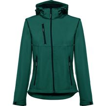 THC ZAGREB WOMEN. Gürtel-Softshell-Jacke für Damen (dunkelgrün) (Art.-Nr. CA380653)
