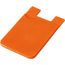 SHELLEY. Smartphone-Kartenhalter aus Silikon (orange) (Art.-Nr. CA402759)