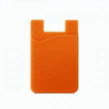 SHELLEY. Smartphone-Kartenhalter aus Silikon (orange) (Art.-Nr. CA402759)