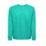 THC COLOMBO. Sweatshirt (unisex) aus italienischem Frottee ohne Knopfleiste (Türkisgrün) (Art.-Nr. CA408054)