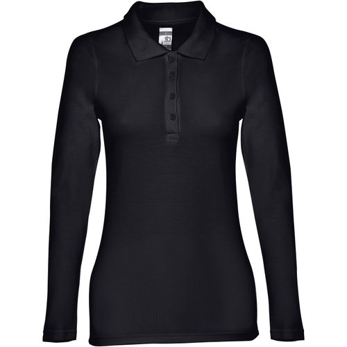 THC BERN WOMEN. Damen Langarm-Poloshirt (Art.-Nr. CA421128) - Damen langarm Poloshirt aus Piqué Stoff...