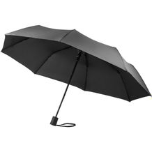 CIMONE. Faltbarer Regenschirm aus rPET mit automatischer Öffnung (Schwarz) (Art.-Nr. CA441304)