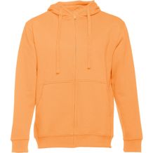 THC AMSTERDAM. Sweatshirt für Männer aus Baumwolle und Polyester (Korallenorange) (Art.-Nr. CA466435)