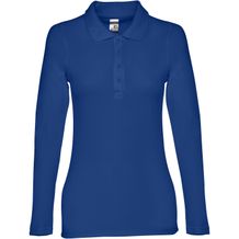 THC BERN WOMEN. Damen Langarm-Poloshirt (königsblau) (Art.-Nr. CA470864)