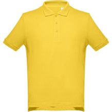 THC ADAM. Kurzarm-Poloshirt aus Baumwolle für Herren (gelb) (Art.-Nr. CA477058)