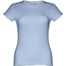 THC SOFIA. Tailliertes Damen-T-Shirt (Pastellblau) (Art.-Nr. CA480415)